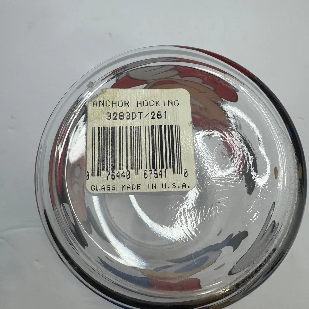 Disney‎ Anchor Hocking Glass Jar Mickey Minnie Donald 8.5